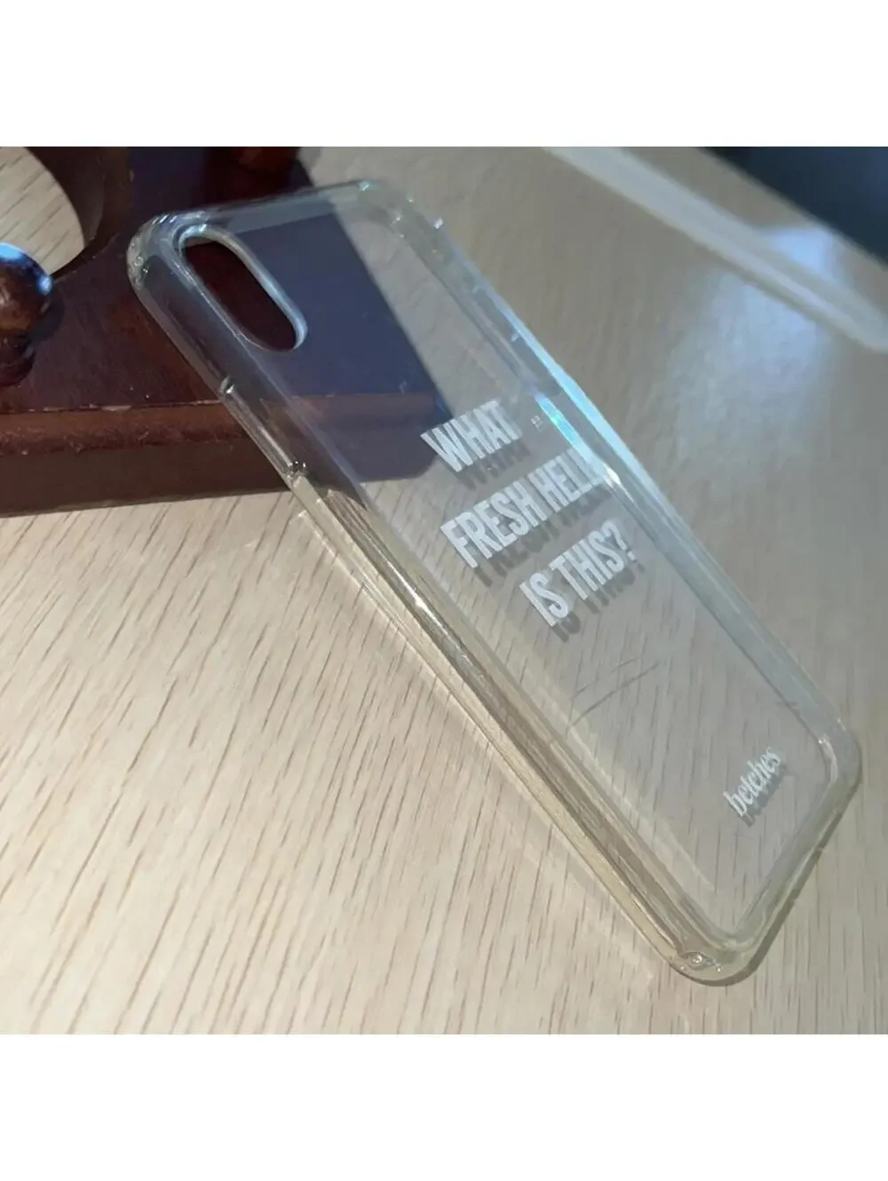 iPhone X/XS MAX clear case w text